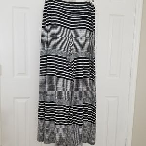 Coco Bianco Navy & White Striped Pant - Size L